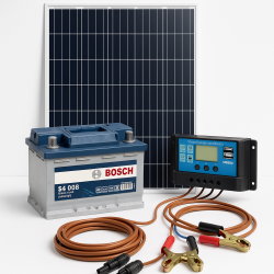 KIT PANNELLO SOLARE 100W + REGOLATORE DI CARICA